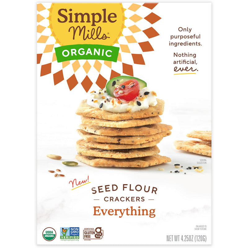 Simple Mills Org Everything Seed Flour Crakcers 4.25oz