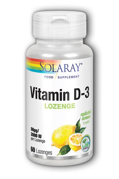 Solaray Vitamin D-3 Lozenge 60 Lz