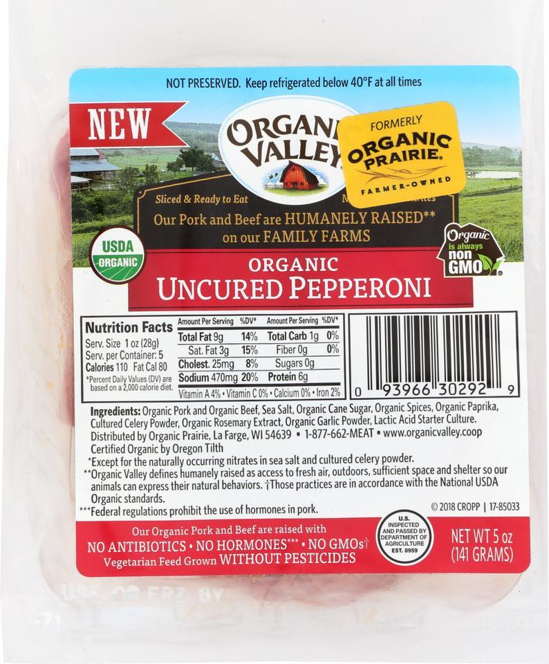 O.V. Organic Uncured Pepperoni 5oz