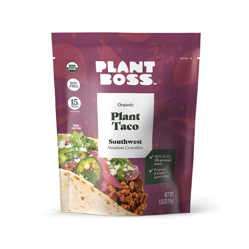 Plant Boss Org Southwest Meatless Taco Crumbles 3.35oz