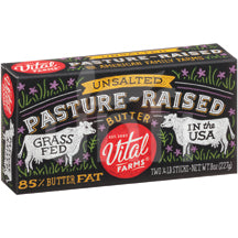Vital Farms Unsalted Butter 8 Oz