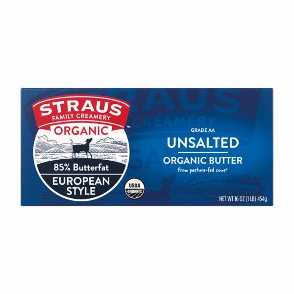Straus Org European Style Butter Unsalted 16 Oz