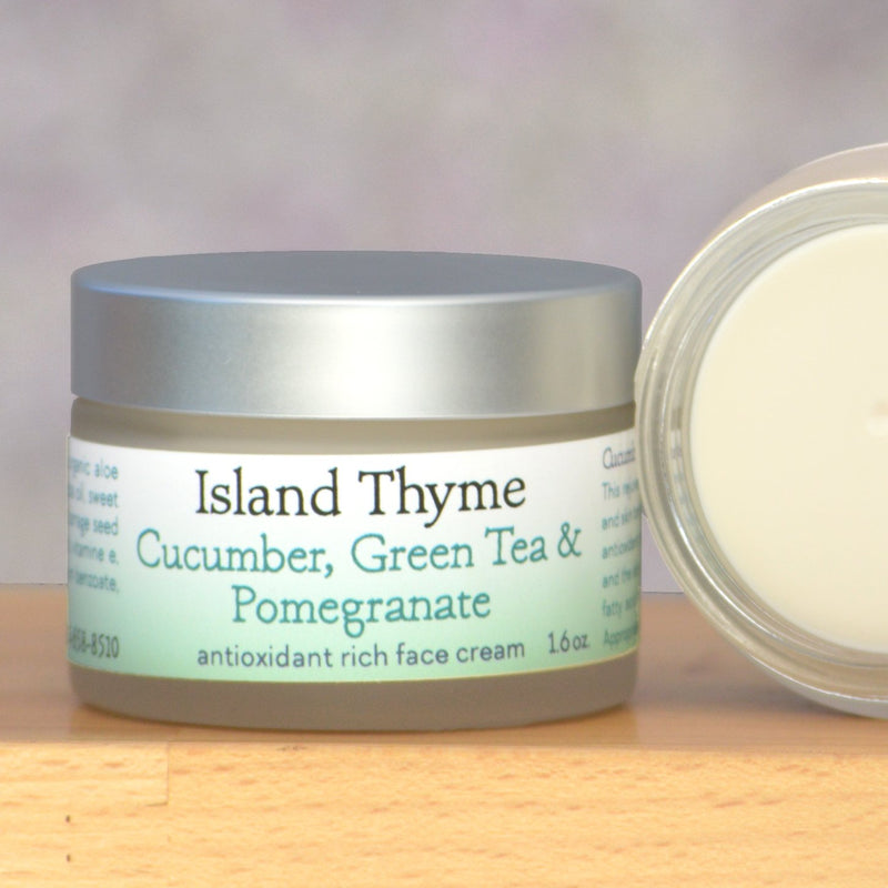 Cucumber, Green Tea & Pomegranate Face Cream-Island Thyme