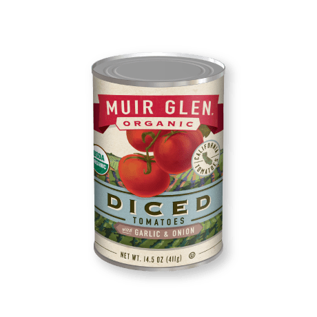 Muir Glen Org Diced Tomatoes Garlic and Onion 14.5oz