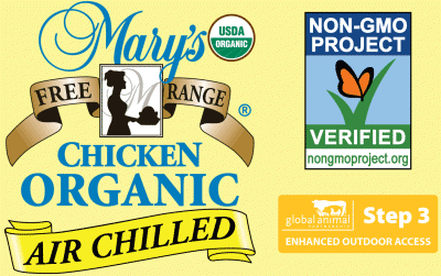Mary's Organic Whole Chicken (price per lb) -they are usually approx 4lbs