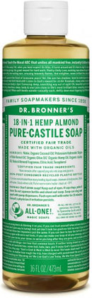 Dr Bronners Almond Pure Castile Soap Ogc 16oz