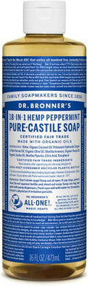 Dr Bronners Organic Peppermint Pure Castile Soap 16oz