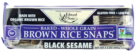 Edward & Sons Org Black Sesame Brown Rice Snaps 3.5 Oz