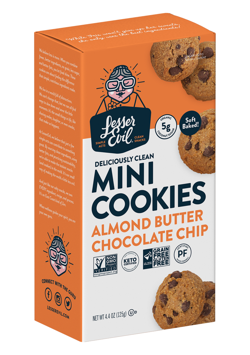 Lesser Evil Almond Butter Chocolate Chip Cookies 4.4oz