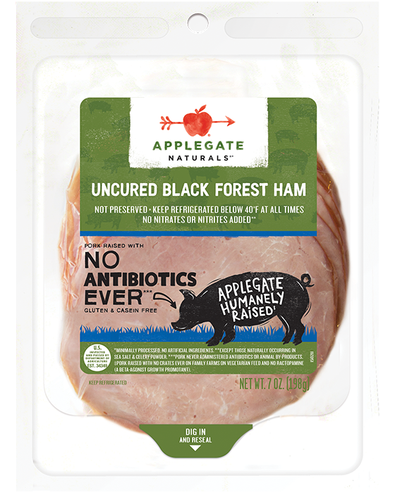 Applegate Deli Meat Sliced Black Forest Ham 7 Oz
