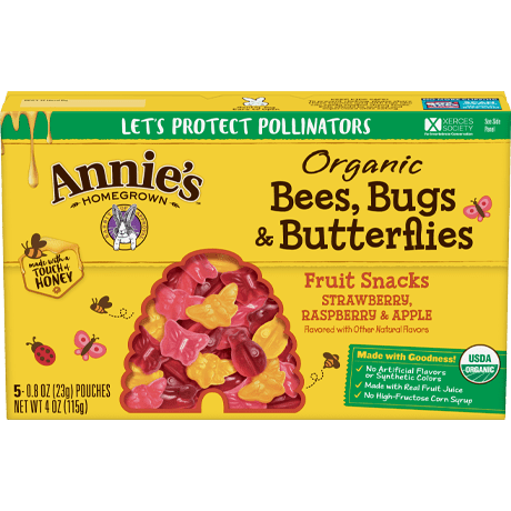 Annie's Bees, Bugs, Butterfly Fruit Snack .8 Oz (5pk)
