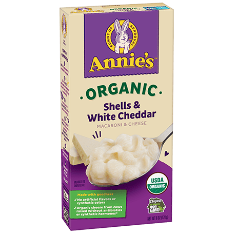 Annies' Homegrown Org White Cheddar Shells 6oz
