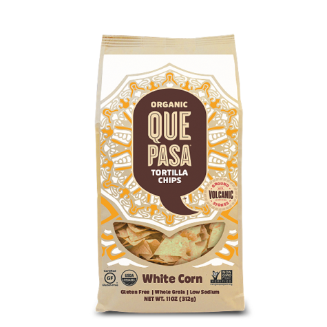 Que Pasa Tortilla Chips White Corn Og 11 Oz