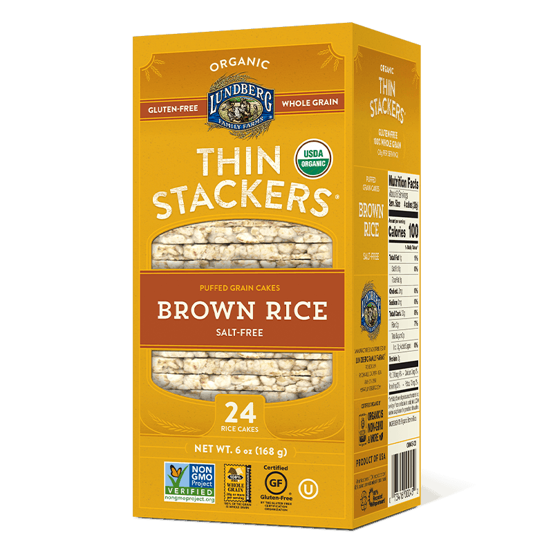 Lundberg Org Brown Rice No Salt Thin Stackers 6oz