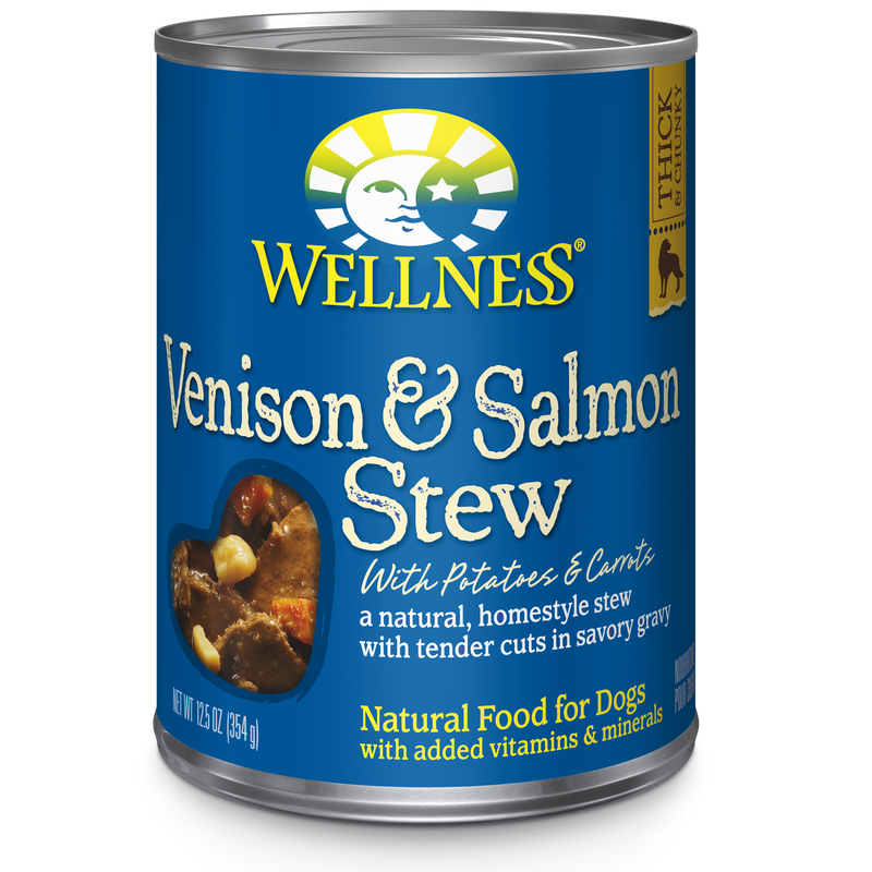 Wellness Venison Salmon Stew Dog Food 12.5 Oz