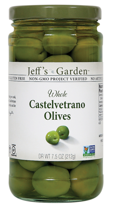 Jeffs Garden Whole Castelvetrano Olives 7.5 Oz