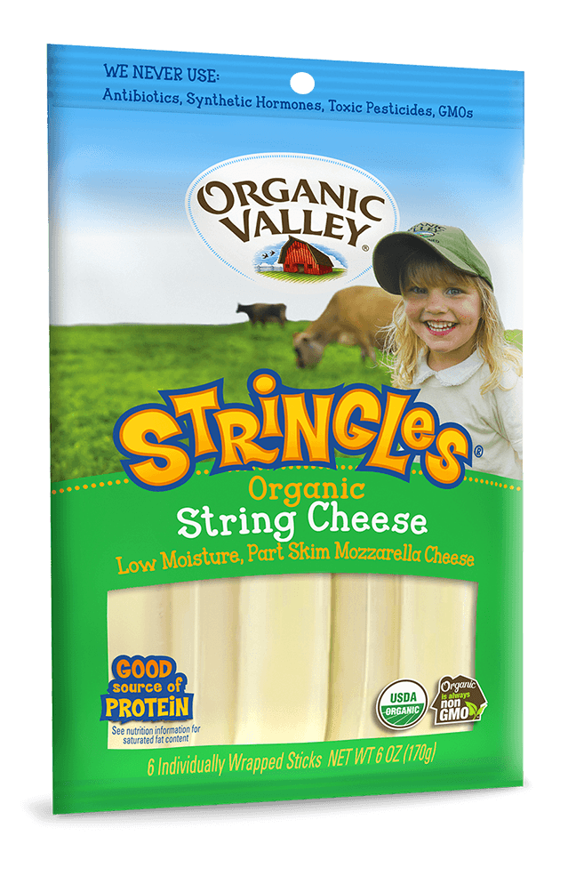 Org Valley String Cheese Mozz Lf Og 6 Oz