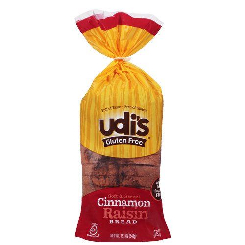 Udis Cinnamon Raisin Bread 12 Oz