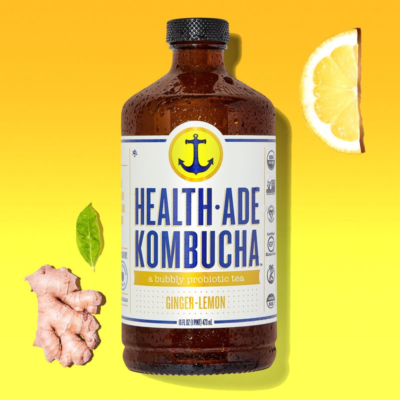 Health Ade Kombucha Ginger Lemon Og 16 Oz