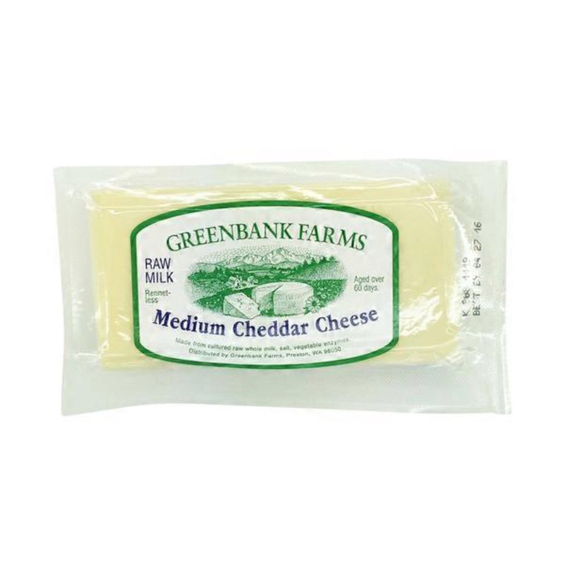 Greenbank Farm Raw Medium Cheddar Cheese Apprx 5lbs