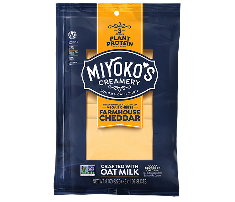 Miyokos Vegan Cheddar Slices 8 Oz