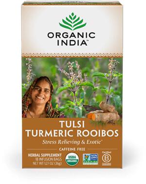 Organic India Tulsi Turmeric Rooibos Og 18 Bg
