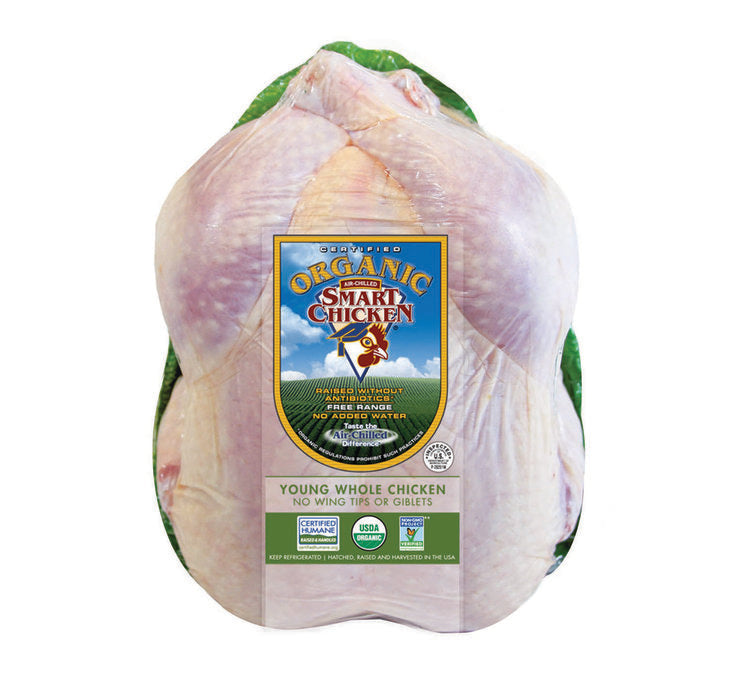 Smart Chicken Organic Whole Chicken (price per lb) - they are usually around 4lbs