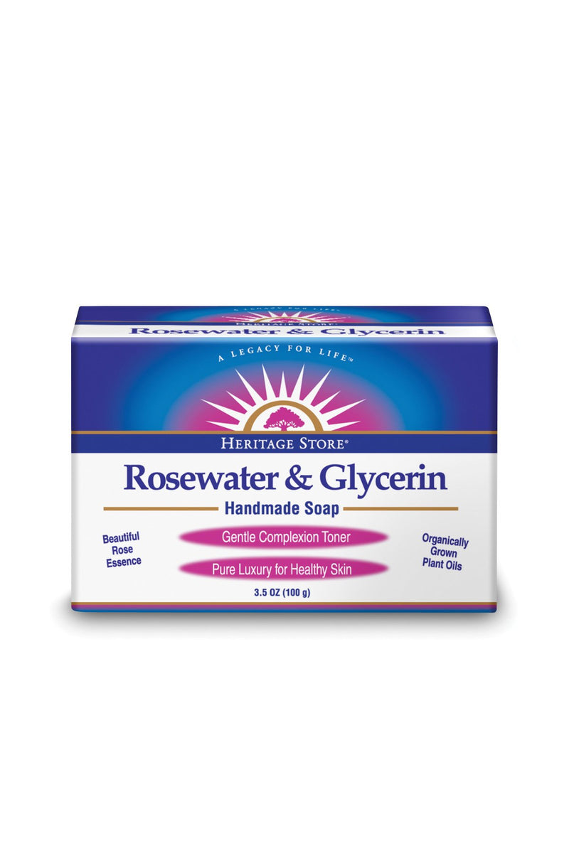 Heritage Rosewater & Glycerin Handmade Soap 4 Oz