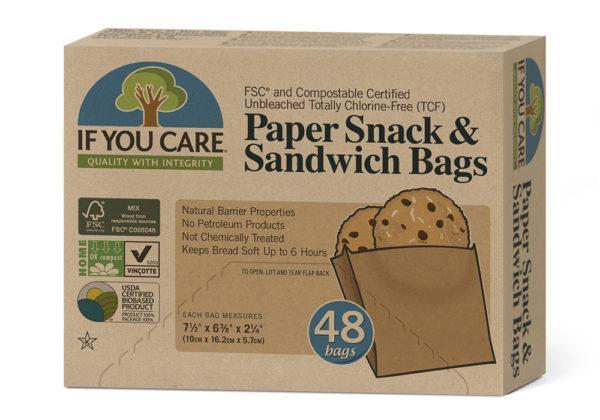 If You Care Sndwch / Snack Bags Unbleachd